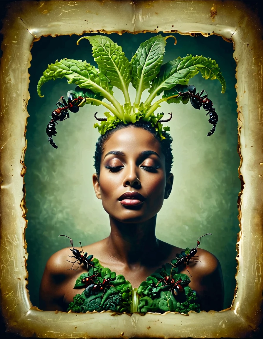 glimmering transformation, holy, extremely beautiful, ambient illumination, Ambrotype, surreal, Dada Art, Upside down (Ant:1.2) , wearing Large ral-sld, The ral-sld is made from curderoy, biting it lip pose, extremely hyper aesthetic, masterpiece, triadic, adobe lightroom, <lora:ral-sld:0.7> made out of ral-sld, professional fine composition, fertile, radiant, striking