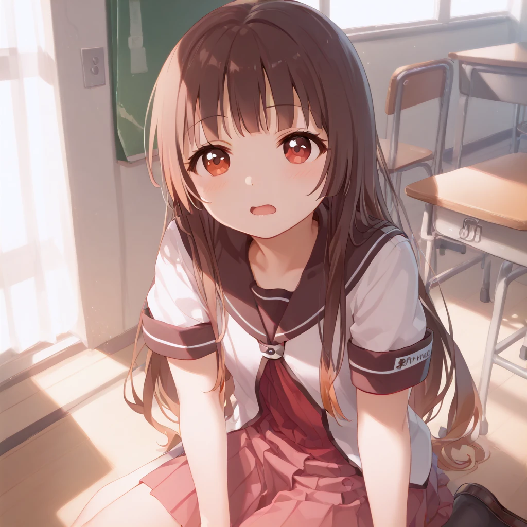 score_9, score_8_up, score_7_up, score_6_up, score_5_up, 1girl BREAK, matsumoto_rise, school uniform