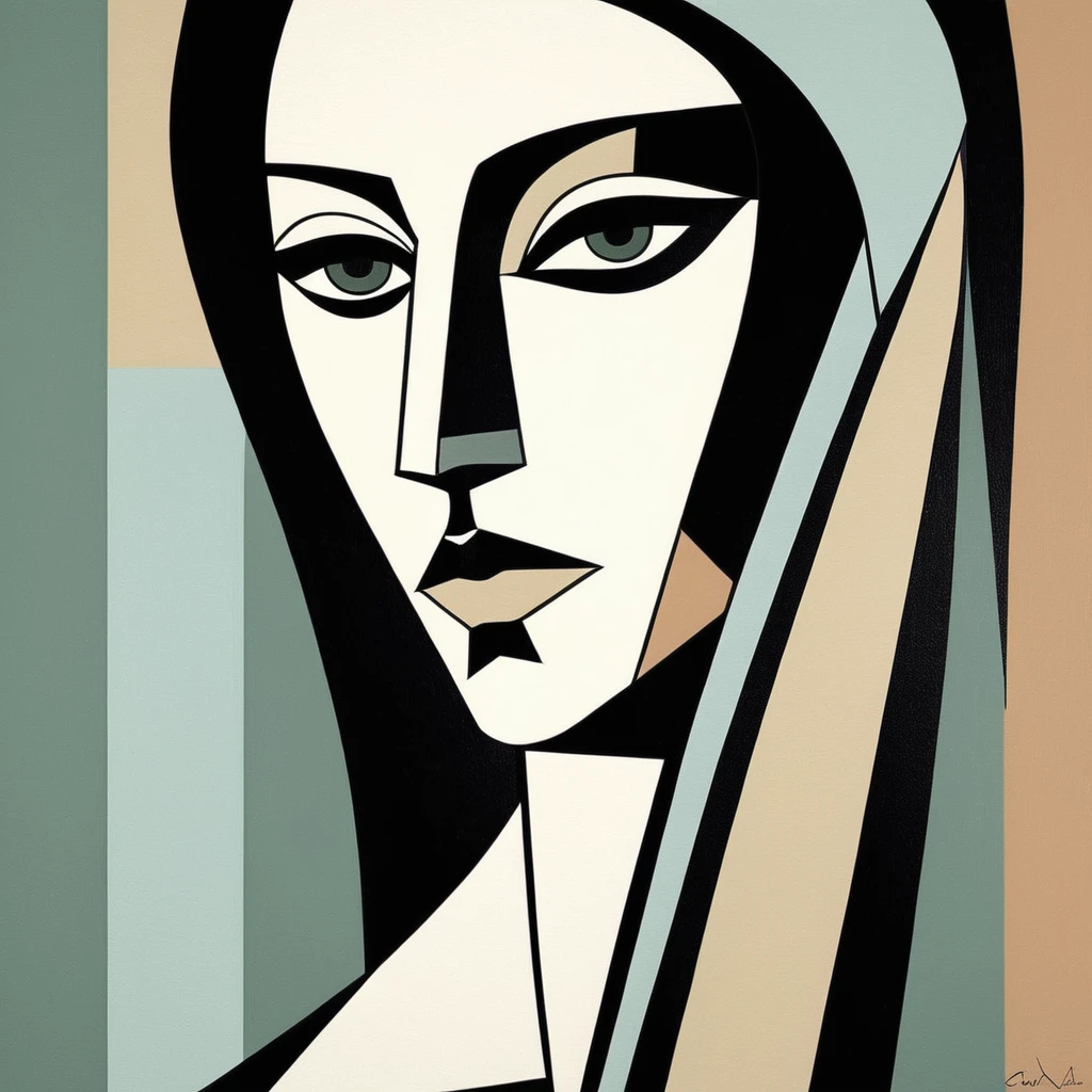 Picasso cubism art of a woman,subtle colors, minimalist, faint, jenxortega, <lora:jenortega_juggerX_xl_1_st_wocap_merger_43prev_24_39_05_03_02-jenxortega:1>