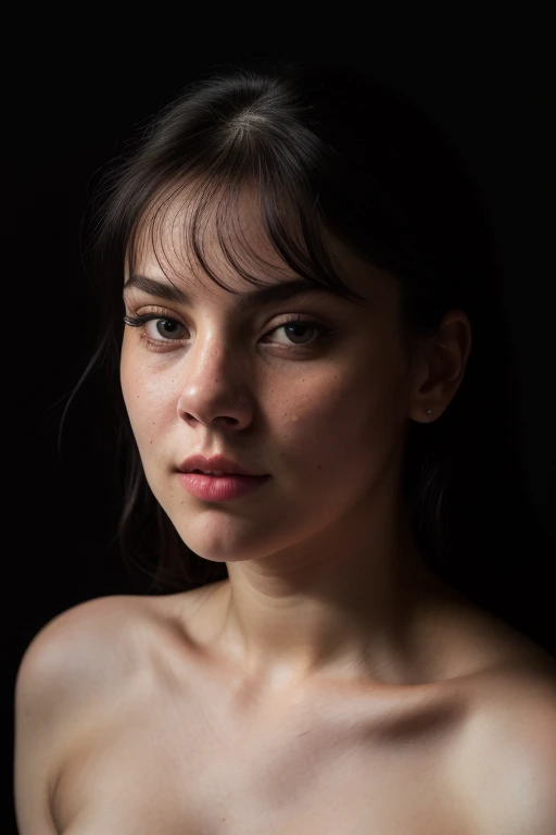 DEN_moonlighty_OF,
((headshot:1.2) portrait on a (plain black background:1.2), (headshot:1.2), (face focus:1.1), (facing the camera:1.2), Head in the centre, (eye contact:1.3), (intense stare:1.1), mouth open, (facing straightforward:1.2), (forward facing:1.1), Head, face, Head focus, Head tilted down, looking slightly up at the camera:1.2),
bokeh, f1.4, 40mm, photorealistic, raw, 8k, textured skin, skin pores, intricate details  <lora:epi_noiseoffset2:1>, epiCRealism