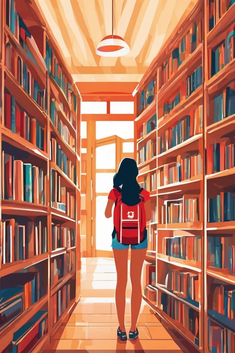 flvcil10 style <lora:style_10_pattern_heavy_l2-x_flvcil10_style:1>, woman  standing, 
lifeguard, colossal,
Old bookstore and shelves and quiet corners, 
high quality, masterpiece, highres,