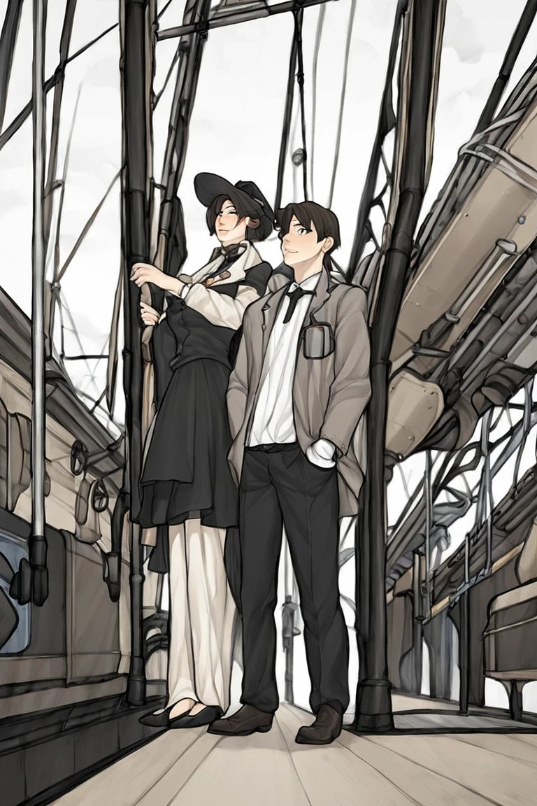 flvcil20 style <lora:style_20_pattern_heavy_l2-p_flvcil20_style:0.5>, man  standing, 
train attendant, striped,
Steampunk city and airships and gears, 
high quality, masterpiece, highres,