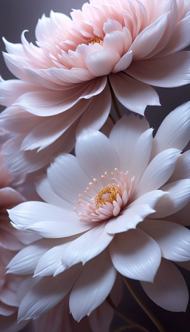 <lora:xl-shanbailing-24-0411advanced gray series_4:0.8>,bailing_matte,matte,flower,advanced gray series,(1girl:1.1),huge flowers,from below,best quality,32k,RAW photo,incredibly absurdres,extremely detailed,delicate texture,the big wave of massive flowers and massive petals is swallowed up,fantasy,fairy tale,pastel color,motion-blur,action-lines,