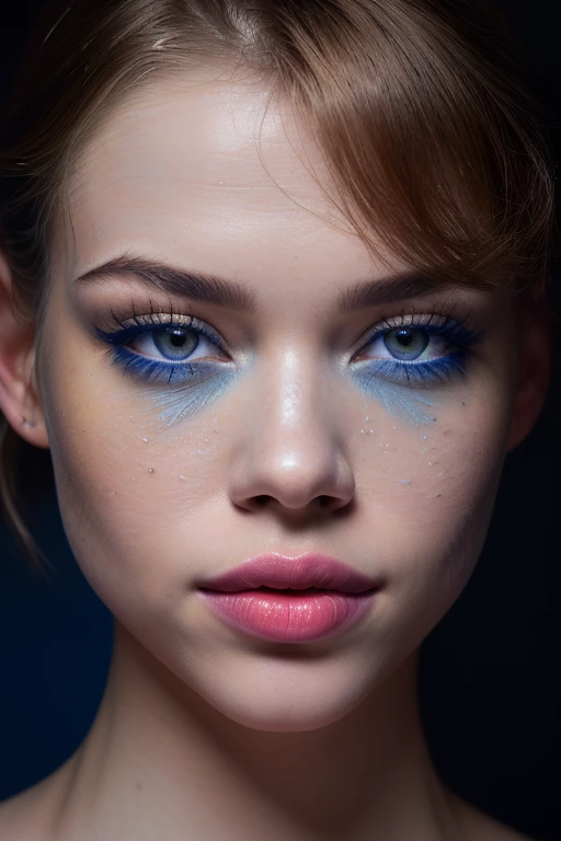 photo of a woman, high detail skin,award winning photography,  light makeup, blue eyes  (freckles:0.8)