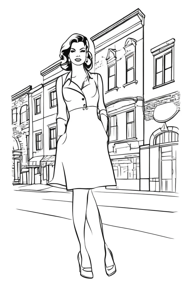 flvcil04 style <lora:style_04_mono_sketch_l1-x_flvcil04_style:1>, woman standing,
stripper, untidy,
Historic downtown and brick buildings,
high quality, masterpiece, highres,