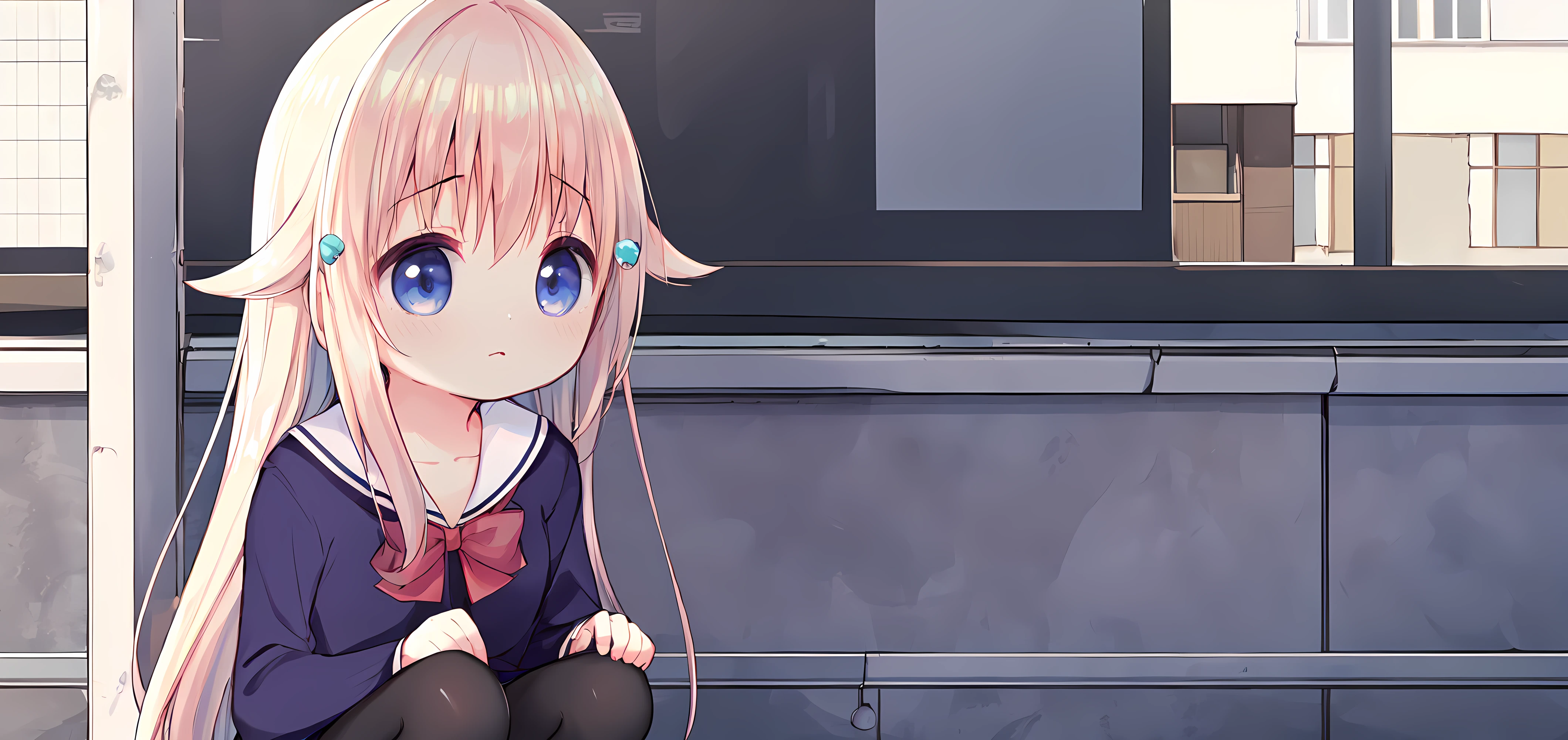 {best quality, amazing quality, very aesthetic, absurdres,realistic,reverse light,golden light,sunlight,:1.2},lingjia,1girl,solo,kawaii,uniforms,school uniform,
blush,
in the outdoor,face_focus,front view,looking_at_viewer,
sense of strength,wind,wide_shot,<lora:lingjia_v4.4-000030:0.8>,cowering,squatting,, (masterpiece, best quality,:1.2)