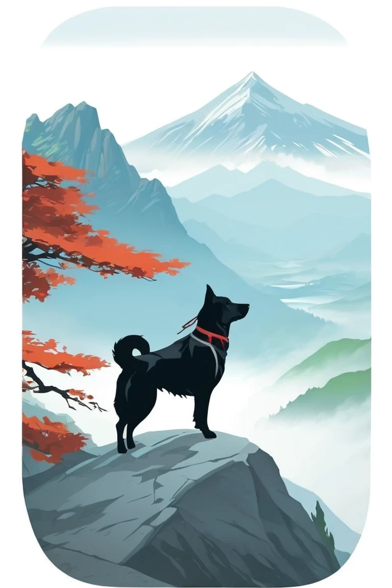 flvcil06 style <lora:style_06_cozy_palette_l0-x_flvcil06_style:1>, dog standing,
ninja, good,
Cliffside monastery and misty mountain backdrop,
high quality, masterpiece, highres,