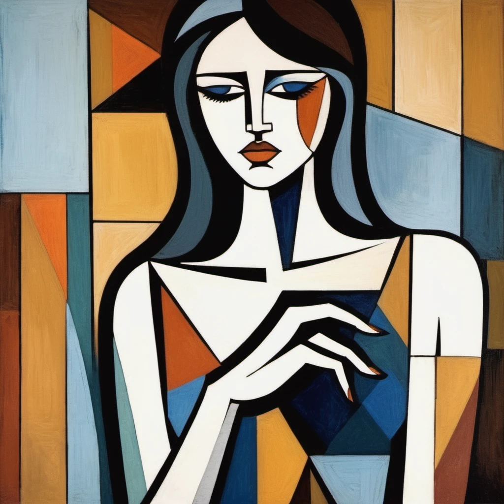 Picasso cubism art of a woman,subtle colors, minimalist, faint,  jenxortega,  <lora:jenortega_juggerX_xl_1_st_wocap_merger_43prev_24_39_05_03_02-jenxortega:1>