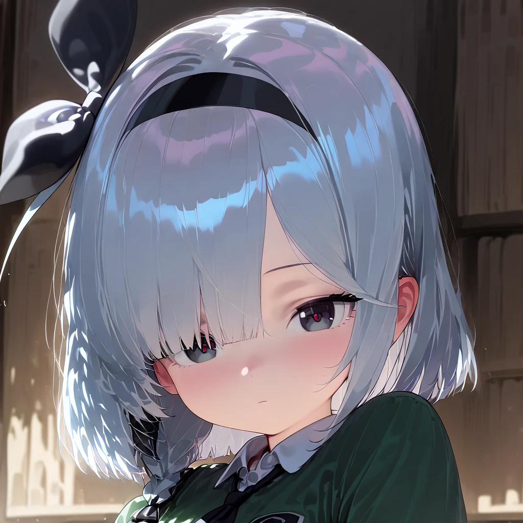 1girl,konpaku youmu,masterpiece, best quality, very aesthetic, absurdres , <lora:reflective hair-v1:1>