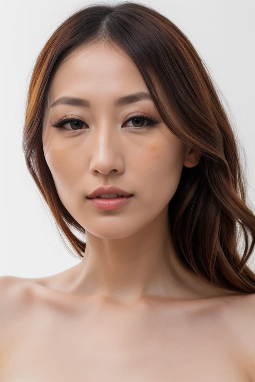 DEN_julia_boin,
((headshot:1.1) portrait on a bright white background, (headshot:1.2), face focus, intricate (beautiful eyes:1.2), (wide open eyes:1.1), Big eyes, clean photo, side lighting, low contrast, low saturation:1.2),
bokeh, f1.4, 40mm, photorealistic, raw, 8k, textured skin, skin pores, intricate details <lora:epi_noiseoffset2:1>, epiCRealism