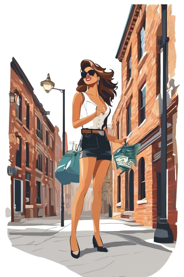 flvcil09 style <lora:style_09_sleek_sharpie_l0-x_flvcil09_style:1>, woman standing,
stripper, untidy,
Historic downtown and brick buildings,
high quality, masterpiece, highres,