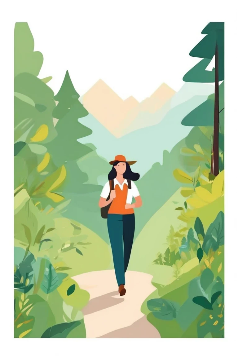 flvcil06 style <lora:style_06_cozy_palette_l0-x_flvcil06_style:1>, woman  standing, 
politician, tiny,
Forest hiking trail and nature sounds, 
high quality, masterpiece, highres,