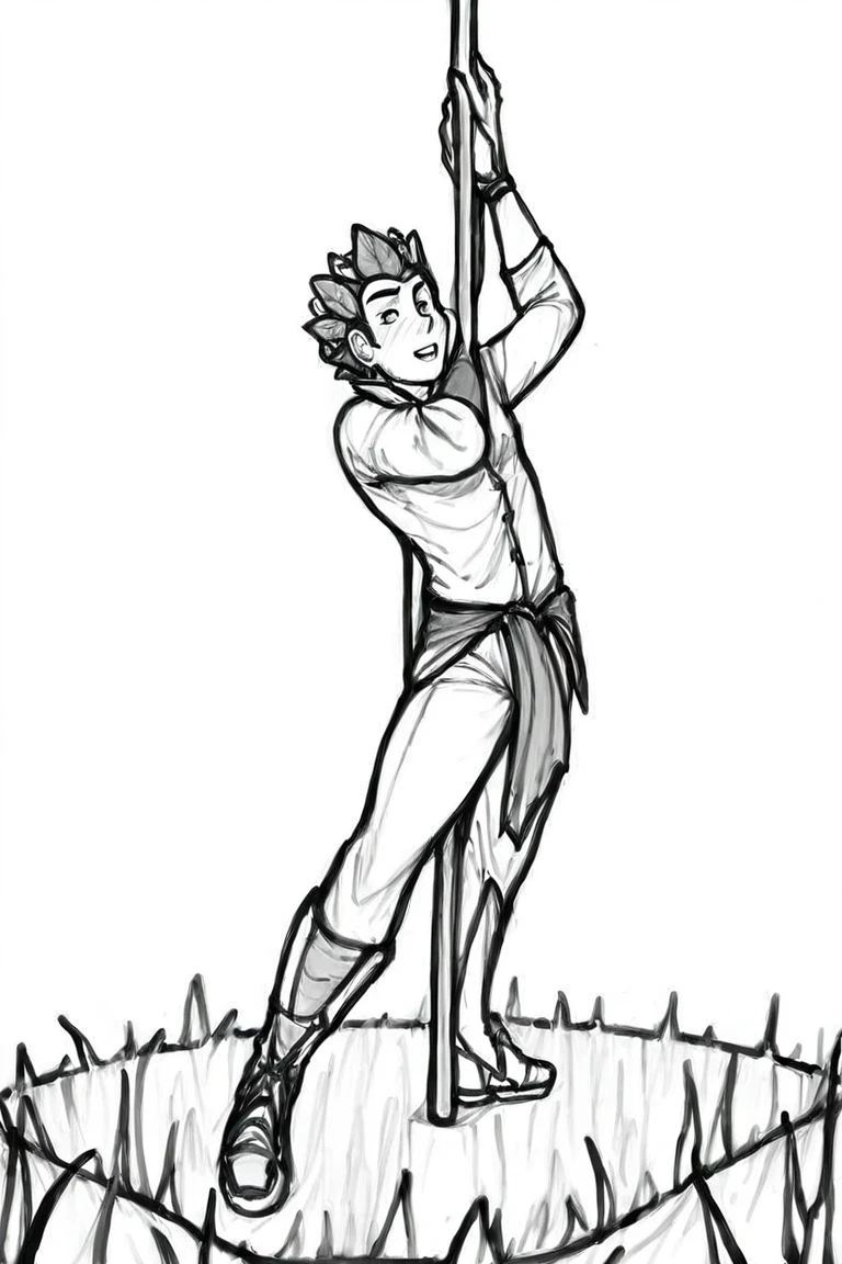 flvcil15 style <lora:style_15_line_art_l2-p_flvcil15_style:1>, man standing,
stripper, functional,
Enchanted forest and bioluminescent flora,
high quality, masterpiece, highres,