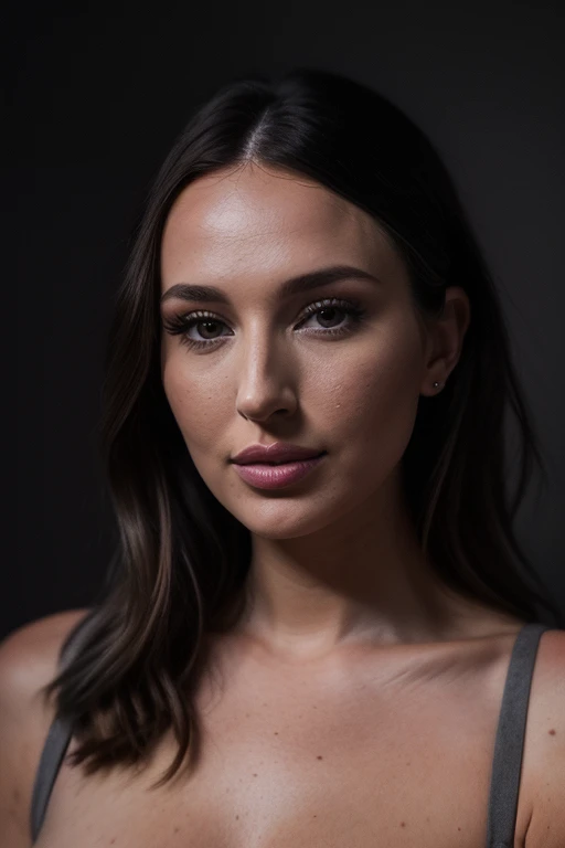 closeup portrait photo of beautiful 26 y.o woman, makeup, 8k uhd, high quality, dramatic, cinematic , in garden