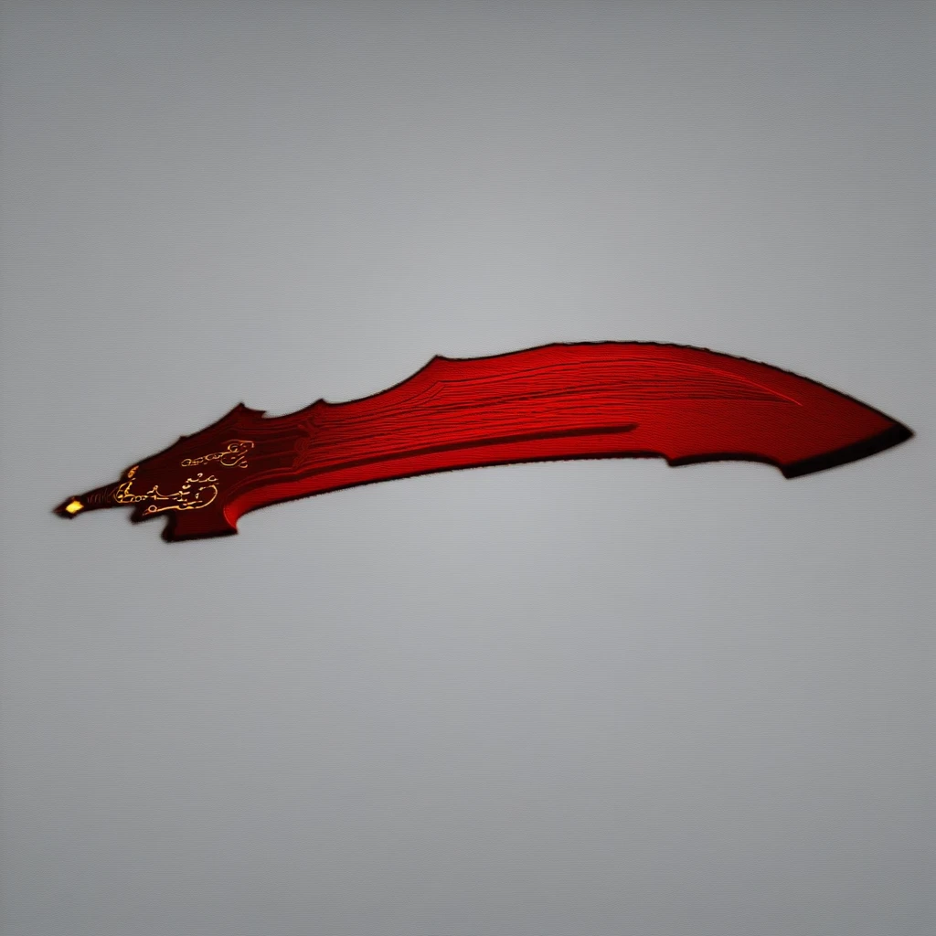 giant_sword, red blade, floating, suspended in air, fantasy