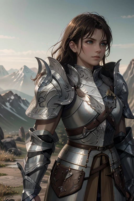 <lora:HXarmour_073:0.8>,mountain,Thoughtful Pose,, hxarmour,1girl,(gray armour:1.3),, ultra-detailed,extremely delicate and beautiful,(by exquisite colors block),masterpiece,best quality,unreal engine 5 rendering,movie light,movie lens,movie special effects,detailed details,HDR,UHD,8K,CG wallpaper,