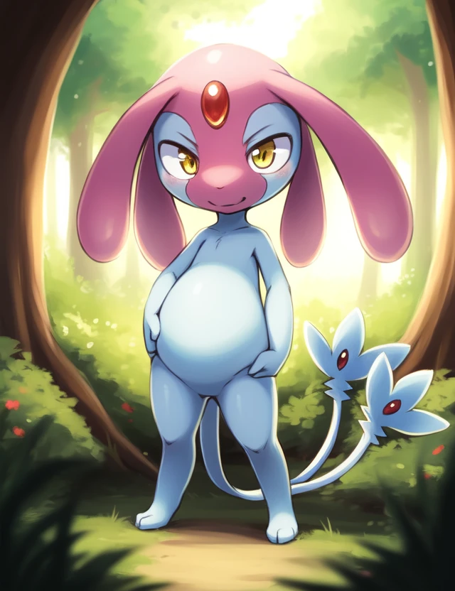 female, solo, pokemon (species), eeveelution, espeon, multi colored fur, fluffy, hires, detailed, anime, kemono, dagasi, park, detailed background, beautiful detail, sparkles, pixiv, cute kawaii, nude, embarrassed, walking, pussy, nipples,