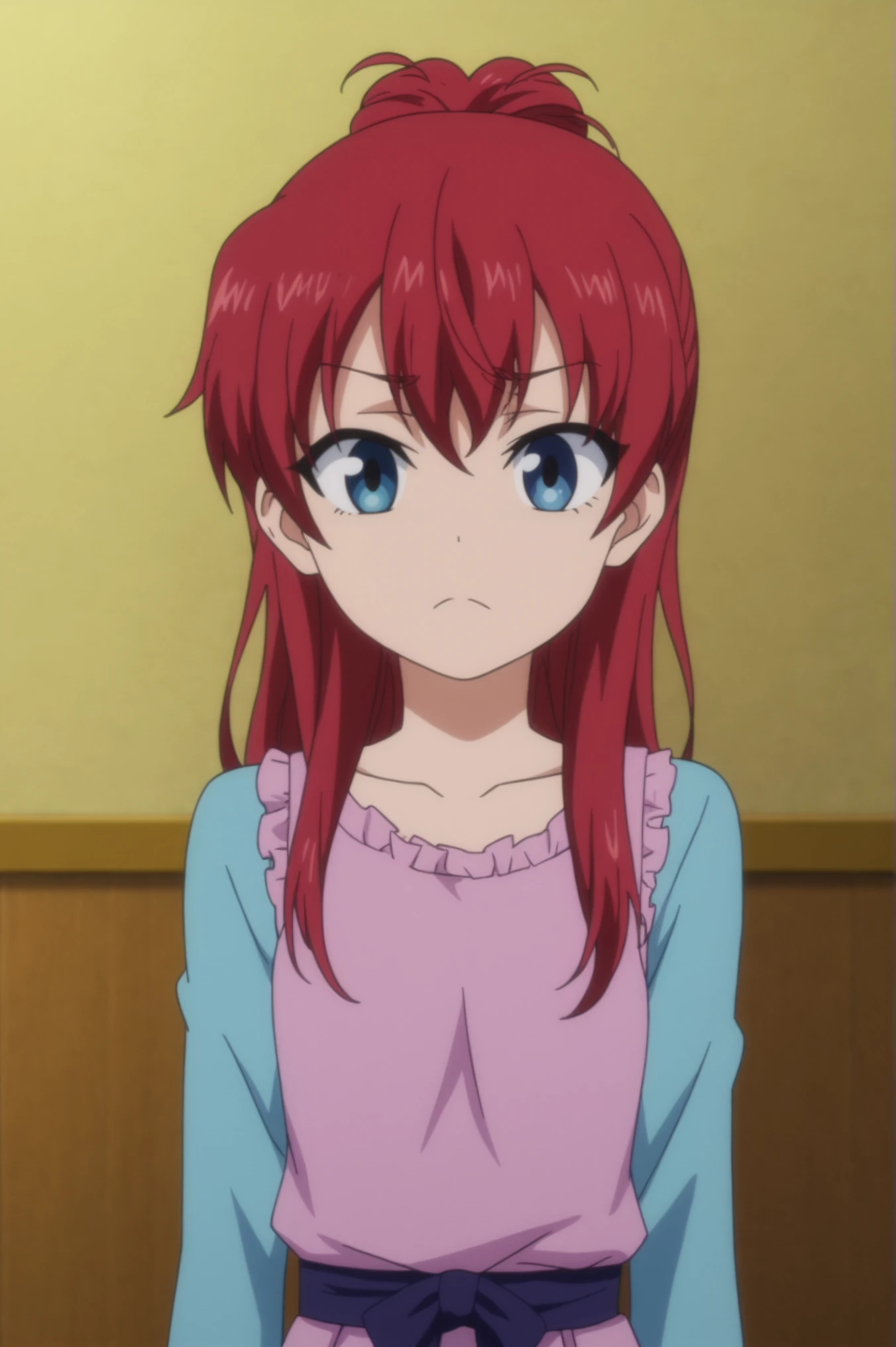 rating_all, anime screencap, flat colors, flat shadows, Shizuka Sakaki <lora:Shirobako-Shizuka_Sakaki-PDXL:0.7> <lora:sdxl_lightning_4step_lora:1>