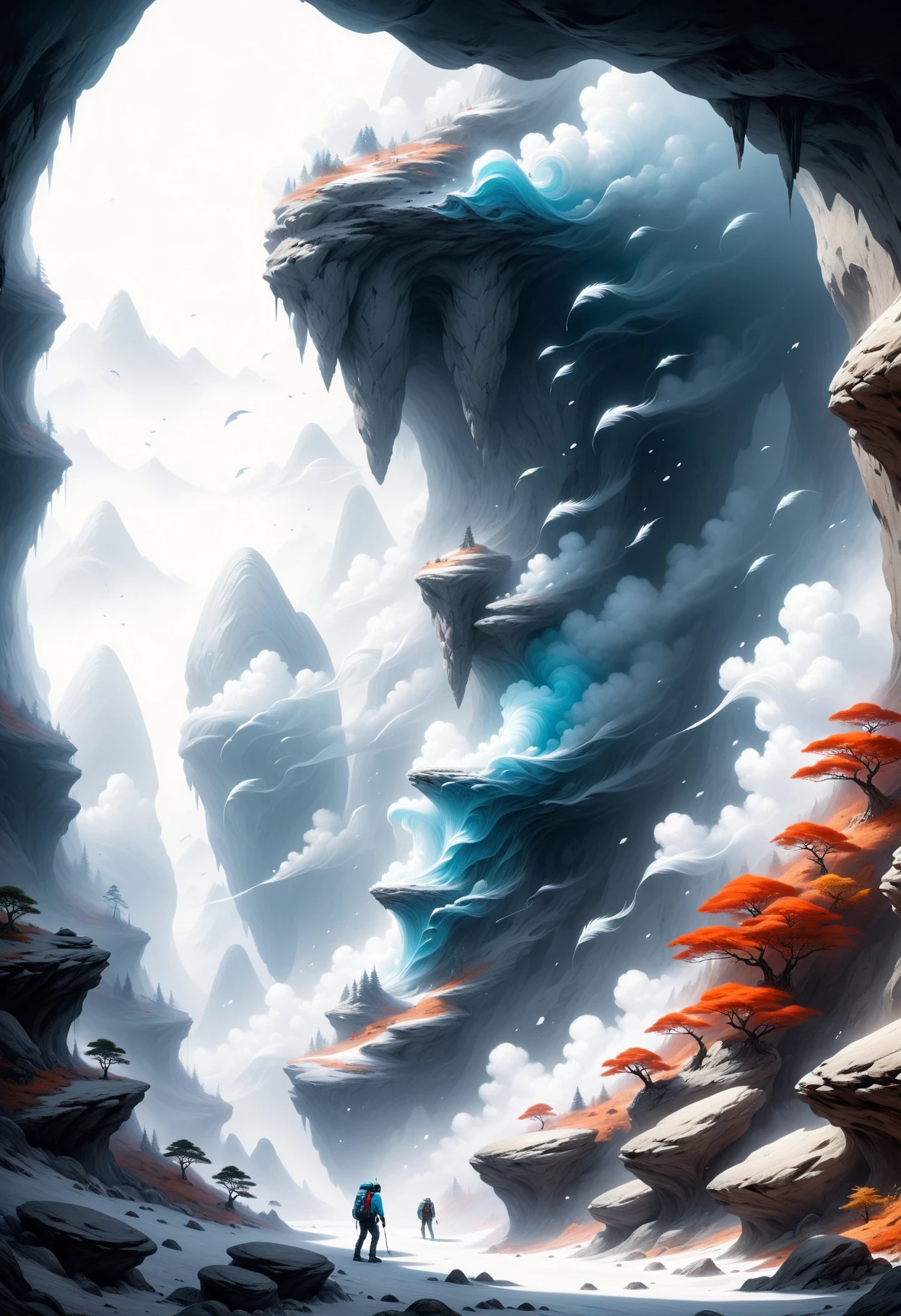 DonM41r3l3XL air, wind, summit in cave biome, <lora:DonM41r3l3XL:0.9>