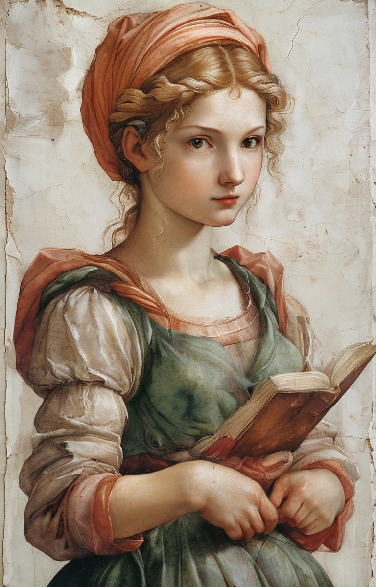masterpiece,best quality,<lora:tbh193-sdxl:0.9>,illustration,style of Michelangelo Buonarroti, tech genius teenage girl