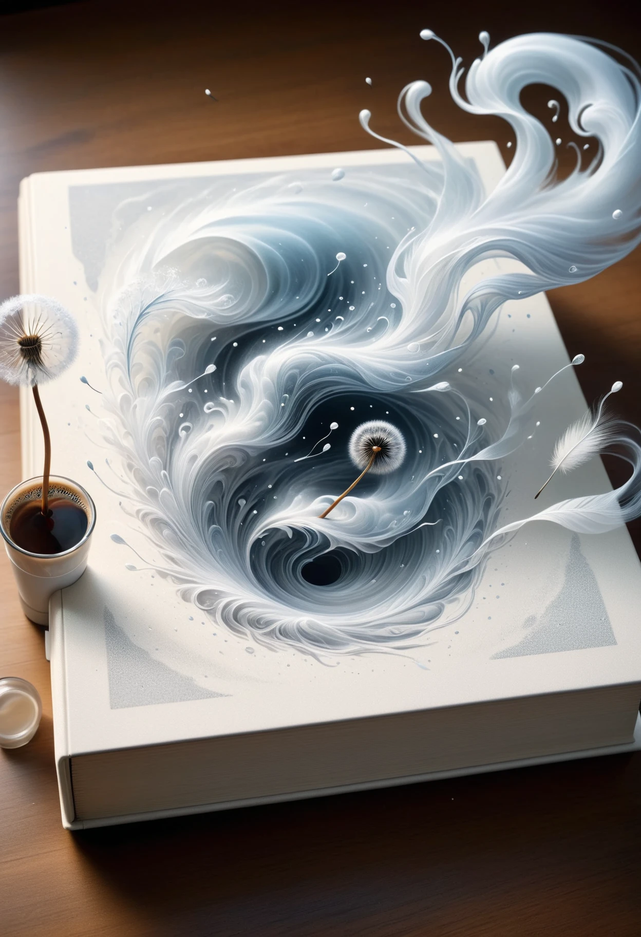 DonM41r3l3XL , coffee table book book, coptic binding, debossing, lachrymotion (a fictional liquid), bibliotheca, <lora:DonM41r3l3XL:1>