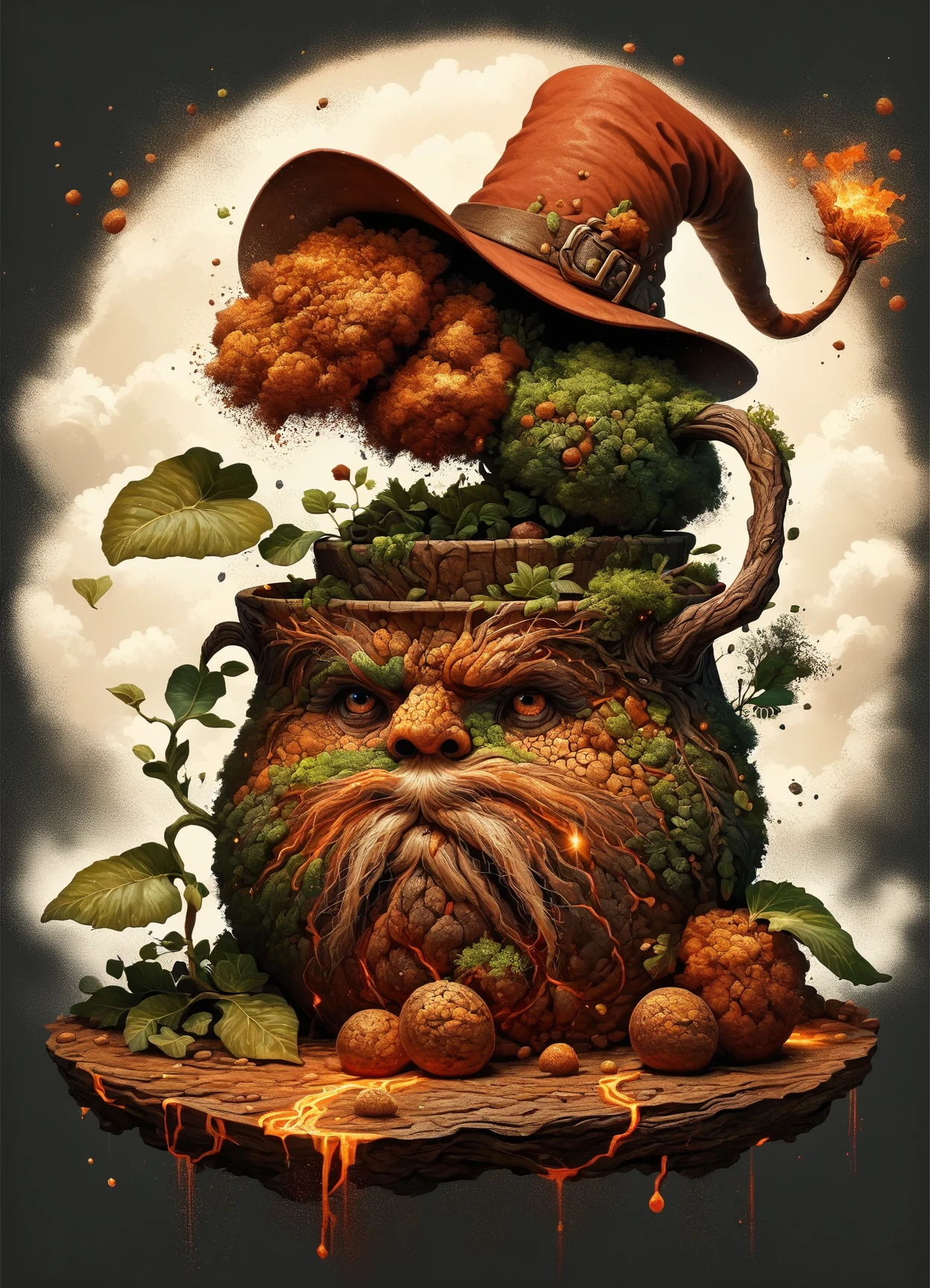 DonM34r7h3l3XL leprechaun, small humanoid creature, beard, hat, red clothing, buckled shoes and stockings, playful expression, pot of gold, short stature, 2 feet tall, tricky, mischievous ,score_9, score_8_up, score_7_up, score_6_up, score_5_up, rating_safe <lora:DonM34r7h3l3XL-pony:0.9>
