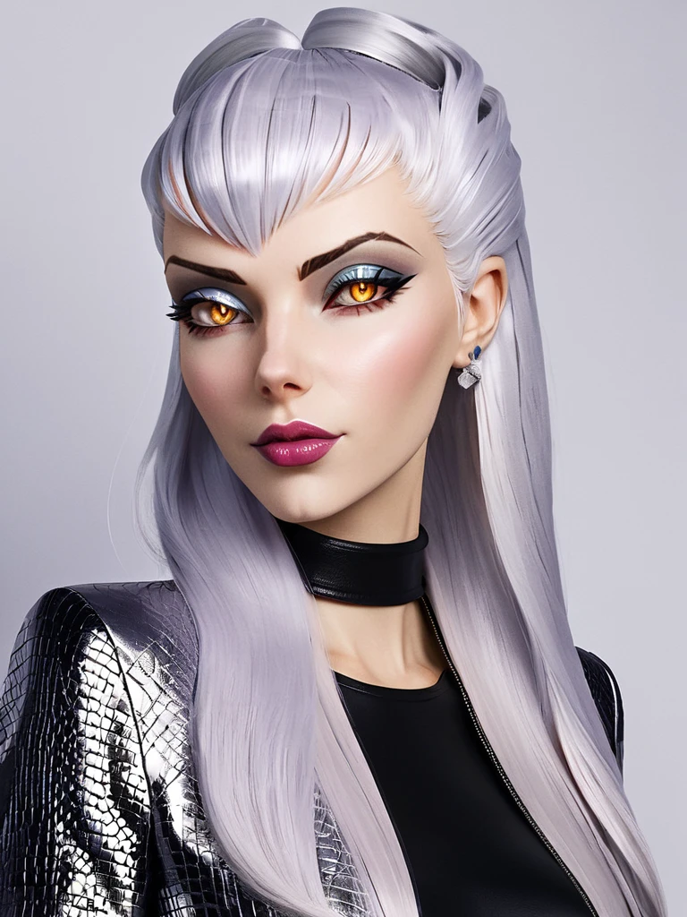 woman, EvelynnKDA <lora:EvelynnKDA-000007:1> silver hair