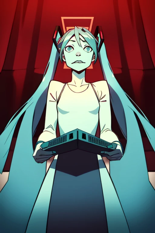 <lora:somo-10:1>somo, 1girl, solo, (((hatsune miku))), blue hair, long pig tails, masterpiece, best quality