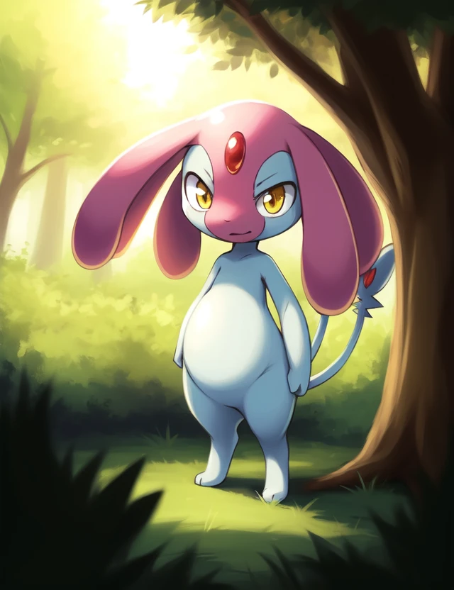 <lora:PokMespritddN:1> PokMespritddN, Yellow eyes,(( two tails)), blue skin,  Detailed skin, soft skin,  chibi,
[day,  forest], (beautiful, aesthetic, perfect, delicate, intricate), masterpiece, digital drawing, best quality, AS-YoungerV2:0.6, AS-YoungestV2:0.5,   
by dagasi, [[by smitty g]], [by personalami:0.2], by cynicalstarr, (Hands on hips, standing,)