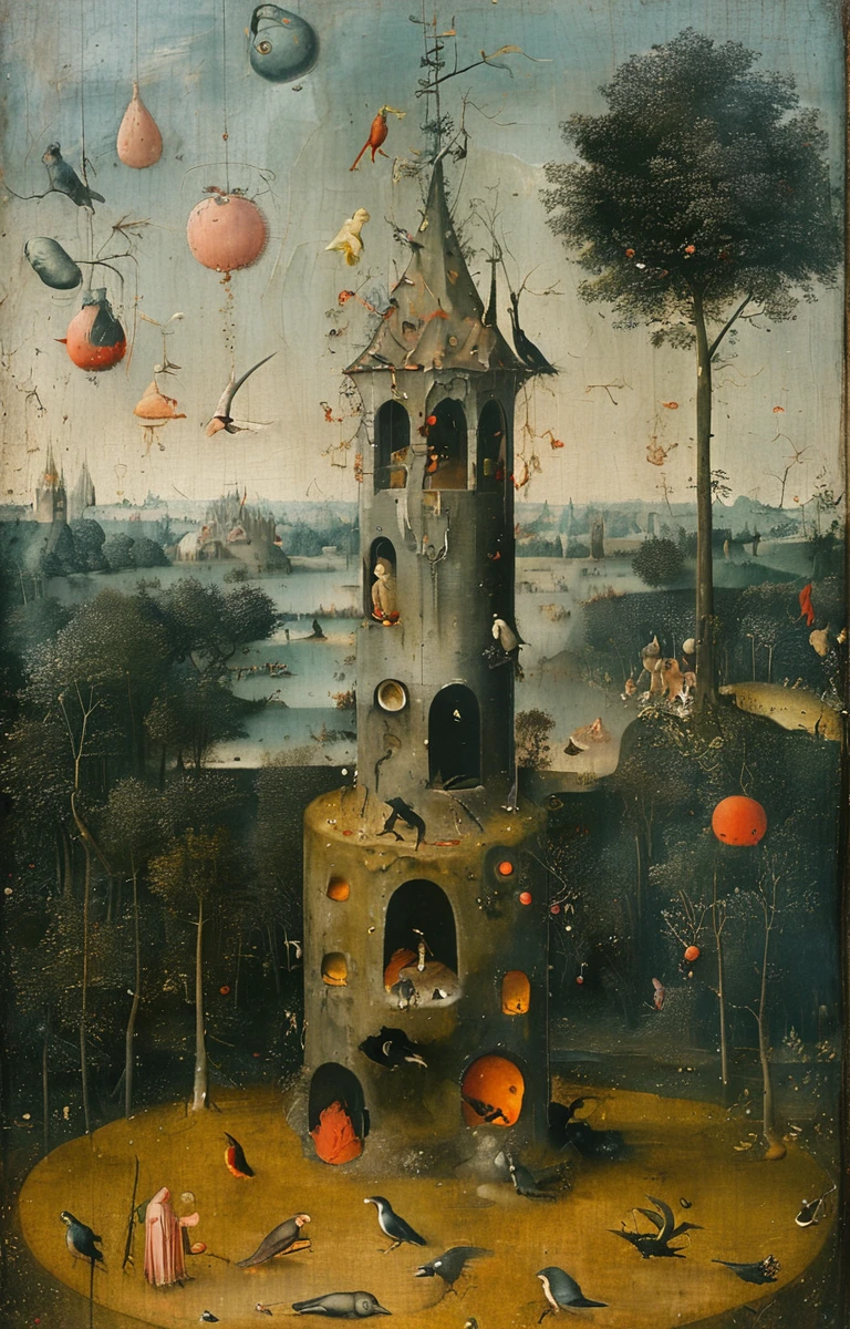 masterpiece,best quality,<lora:tbh189-sdxl:0.9>,illustration,style of Hieronymus Bosch