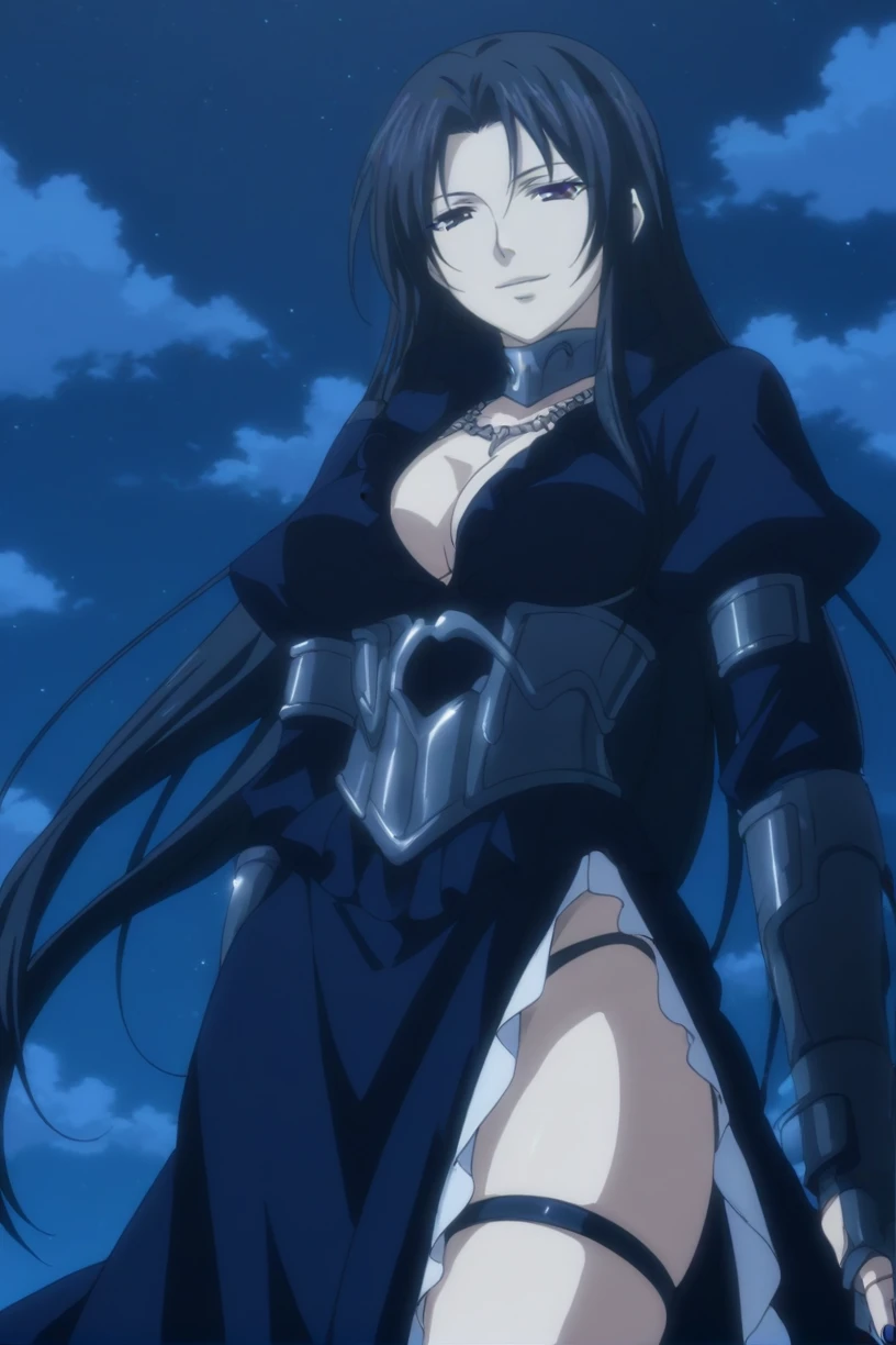best quality,masterpiece,looking at viewer,absurdres,1girl,score_9,score_8_up,score_7_up,source_anime BREAK pandora,purple eyes,black hair,long hair,metal choker,tooth necklace,black dress,bikini armor,armor,metal belt,snakelike ring,breasts,cleavage,thigh decorations,thighs,crossed legs,lift up the dress,expose thighs,sitting,from_below,panties,long legs,thigh,outdoor,greek architecture,blush,molesting,flirt,heterosexual,dress_lift, bare pussy, show pussy, pussy fucked, sex scene