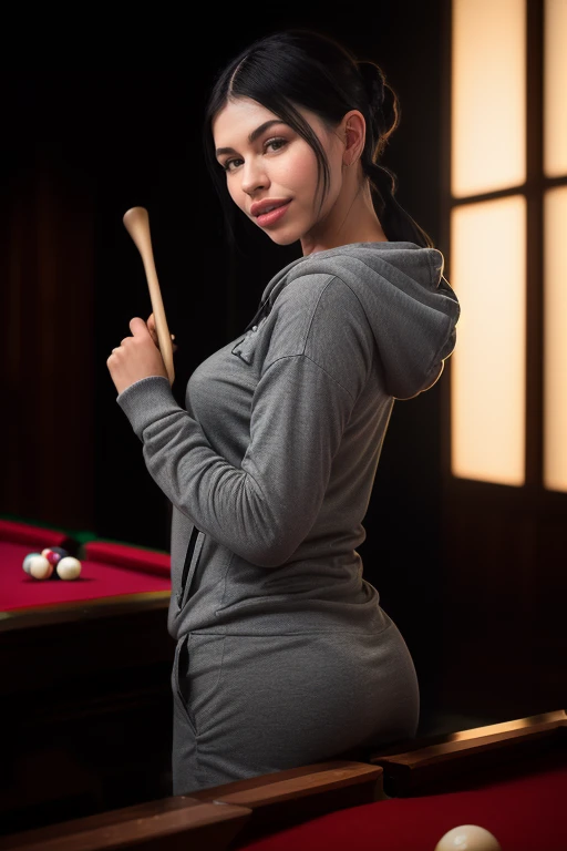DEN_swedishkiller_OF,
(playing snooker in a dark atmospheric pool hall wearing casual clothing and a hoodie, atmospheric, snooker, cue, playing snooker, leaning over the table:1.2),
bokeh, f1.4, 40mm, photorealistic, raw, 8k, textured skin, skin pores, intricate details <lora:epi_noiseoffset2:1>, epiCRealism <lora:ClothingAdjuster3:-1>