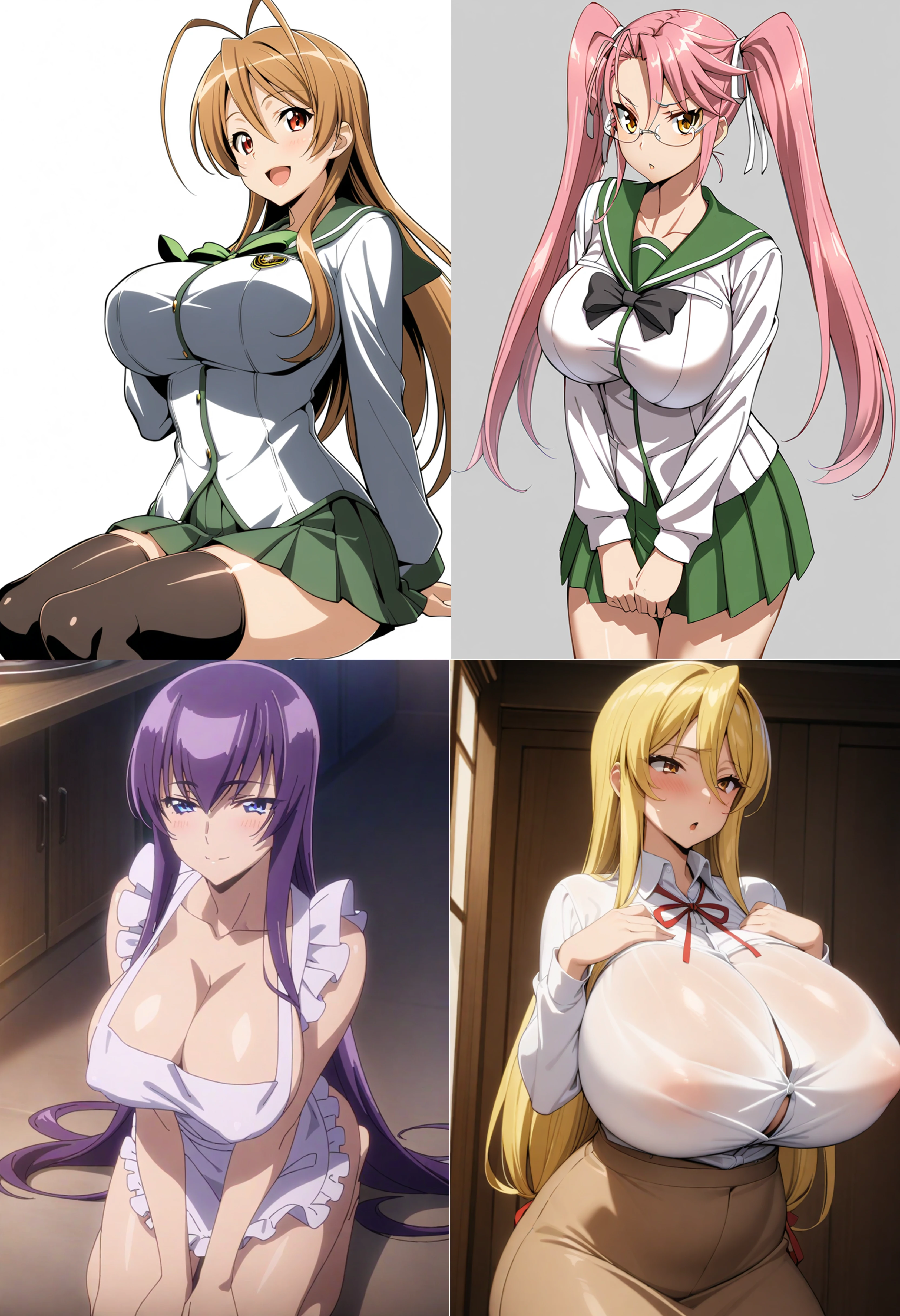 highschool of the dead 学园默示录 --AnimagineXL