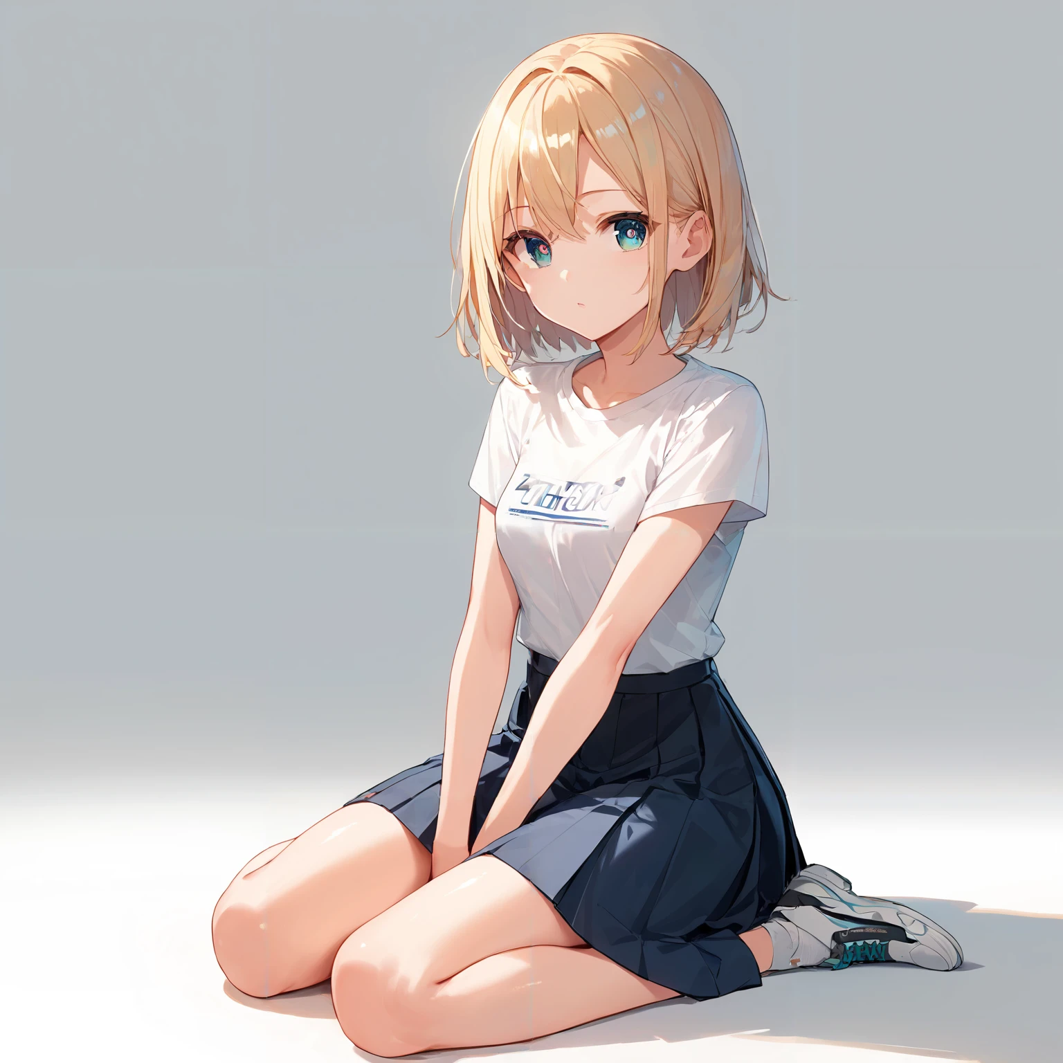 score_9, score_8_up, score_7_up,source_anime, high res image,masterpiece,best quality,girl,cute face,clear skin,shiny hair,ultra detailed eyes,simple background ,shirt,skirt,<lora:zarei_Pony_V1.0:1.6> zarei, seiza,full body,sitting