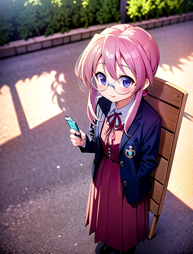 <lora:miyuki-takara:1>miyuki takara, glasses, 1girl, standing outside