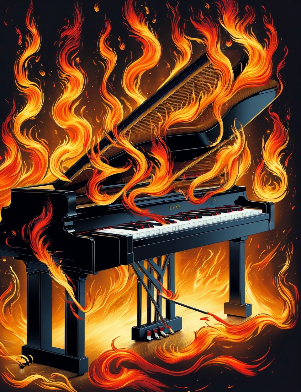 DonMF1r33l3 fire, call and response, mezzo piano (mp),atonality, traditional country <lora:DonMF1r33l3:0.9>