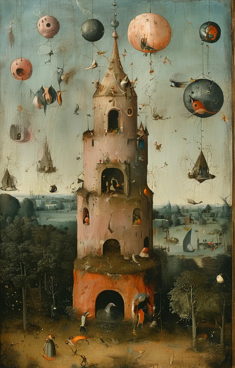 masterpiece,best quality,<lora:tbh189-sdxl:0.9>,illustration,style of Hieronymus Bosch