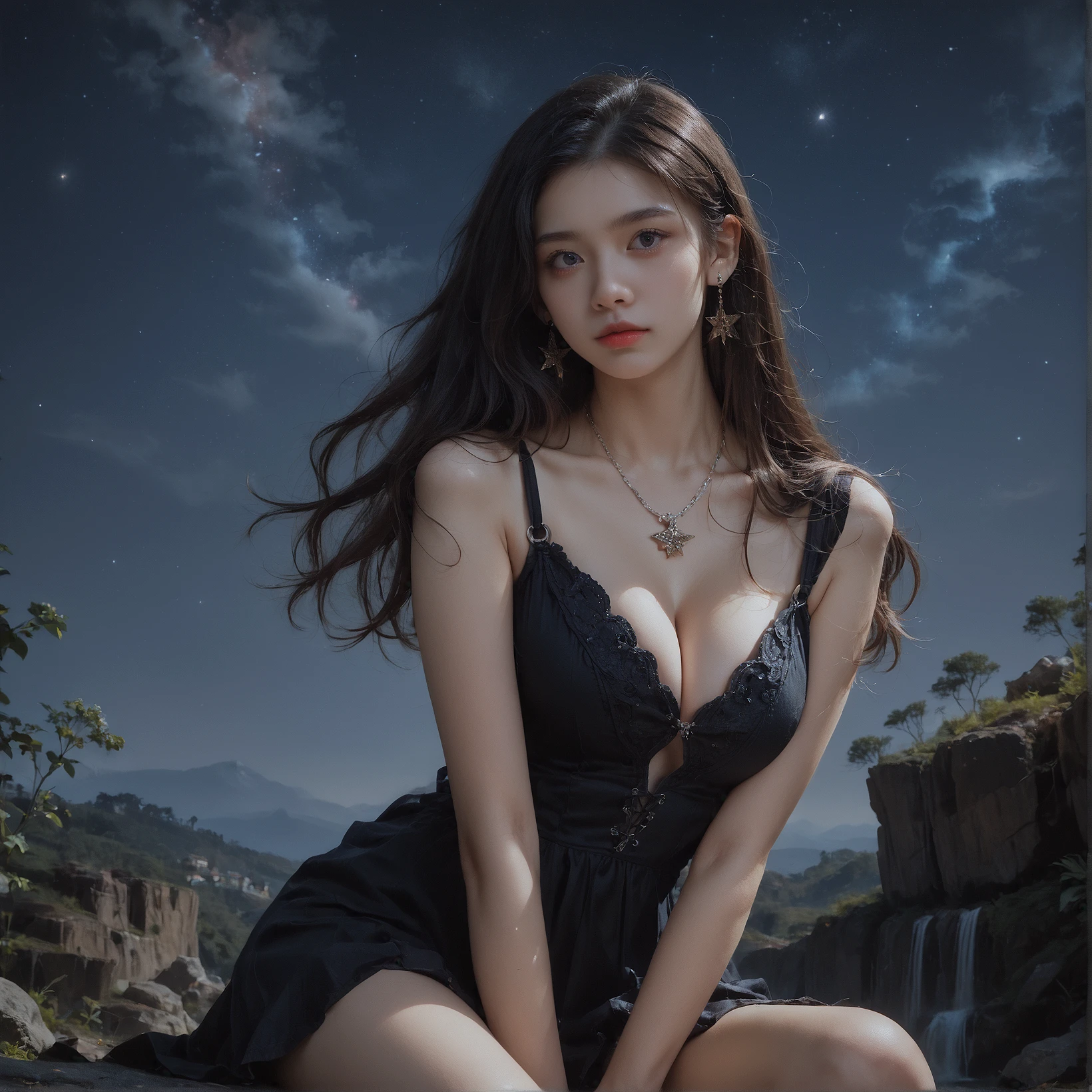 score_9,score_8_up,score_7_up,RAW, photo, realistic,
(marco_close_up:1.2),sitting_on_rock,look_at_viewer,
1girl,posing,supermodel,temperament,exuding_feminine_charmsexy,beautiful_eyes,long_grey_hair,lowleg_dress,long_gloves,
(windy:0.8),clavicle,gigantic_breasts,cleavage,
earrings,necklaces,outdoors,night,dark,starry_sky,overlooking,
ultra_realistic_photograph,Exquisite_details_and_textures,siena_natural_ratio,dynamic_pose,grainy, colored_66mm_film_analog_photography,film,lomography,slight_dreamy haze_film_grain_effect,