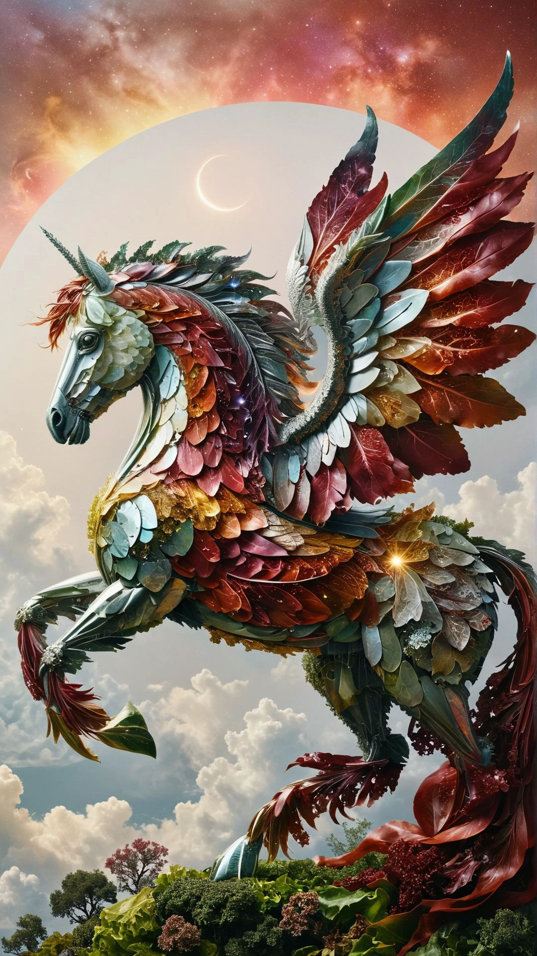 celestial, iridescent Silver and Crimson, Divine proportion, Pegasus, wearing Splendid, made out of chromium, detailed, lustrous quality, vivid hues, delicate, unique, highly enhanced, deeply motivational, epic, warm light
<lora:ral-sld:1> ral-sld
<lora:MJ52:0.28>
<lora:add-detail-xl:0.87>
<lora:WildcardX-XL-Detail-Enhancer:1>