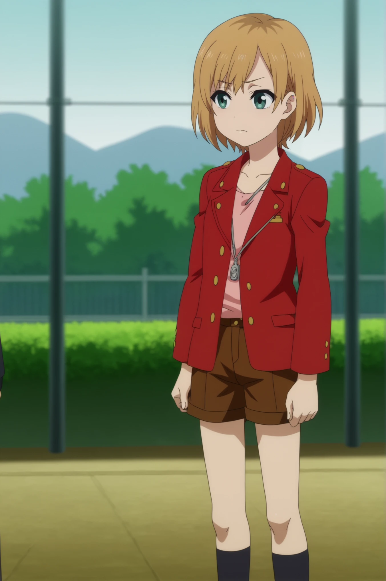 rating_all, anime screencap, flat colors, flat shadows, Aoi Miyamori <lora:Shirobako-Aoi_Miyamori-PDXL:0.7> <lora:sdxl_lightning_4step_lora:1>
