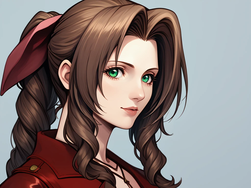 score_9, score_8_up,score_7_up,1girl,<lora:Tetsuya_Nomura_Style_Pony_SDXL:1>Nomura Style,portrait,aerith gainsborough,