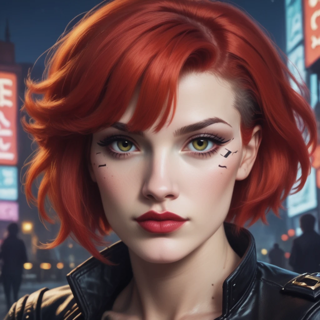 score_9, score_8_up, score_8, (masterpiece, best quality, highly detailed, realistic, cinematic light, night time), source_western, 2.5d, screencap, portrait of lcasati as a cyberpunk girl, multicolored hair,
short bob hair, looking at the viewer, leather jacket, close up, (((night city background)))
<lora:Alexa_Wilding_Pony:.6>