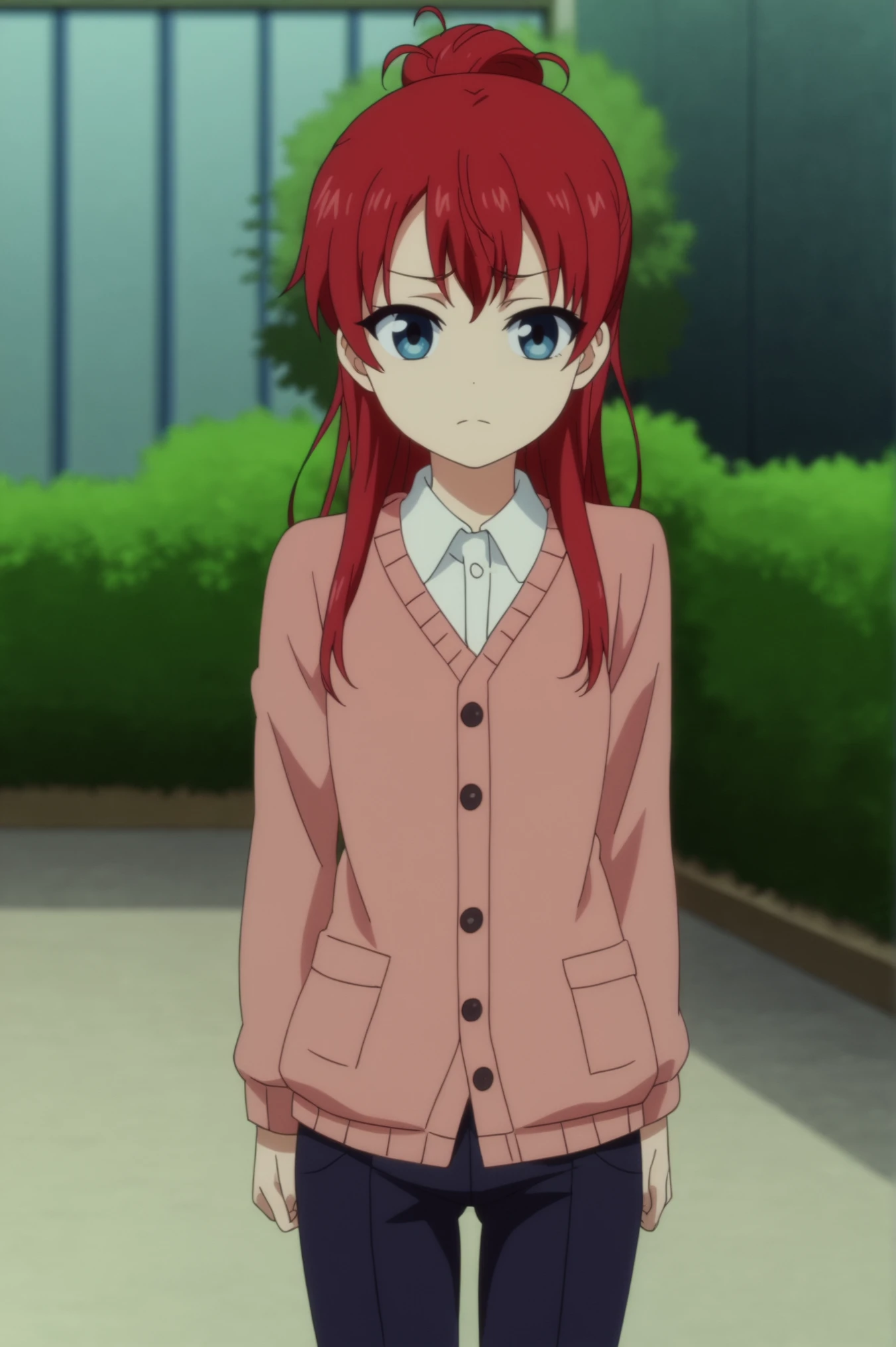 rating_all, anime screencap, flat colors, flat shadows, Shizuka Sakaki <lora:Shirobako-Shizuka_Sakaki-PDXL:0.7> <lora:sdxl_lightning_4step_lora:1>
