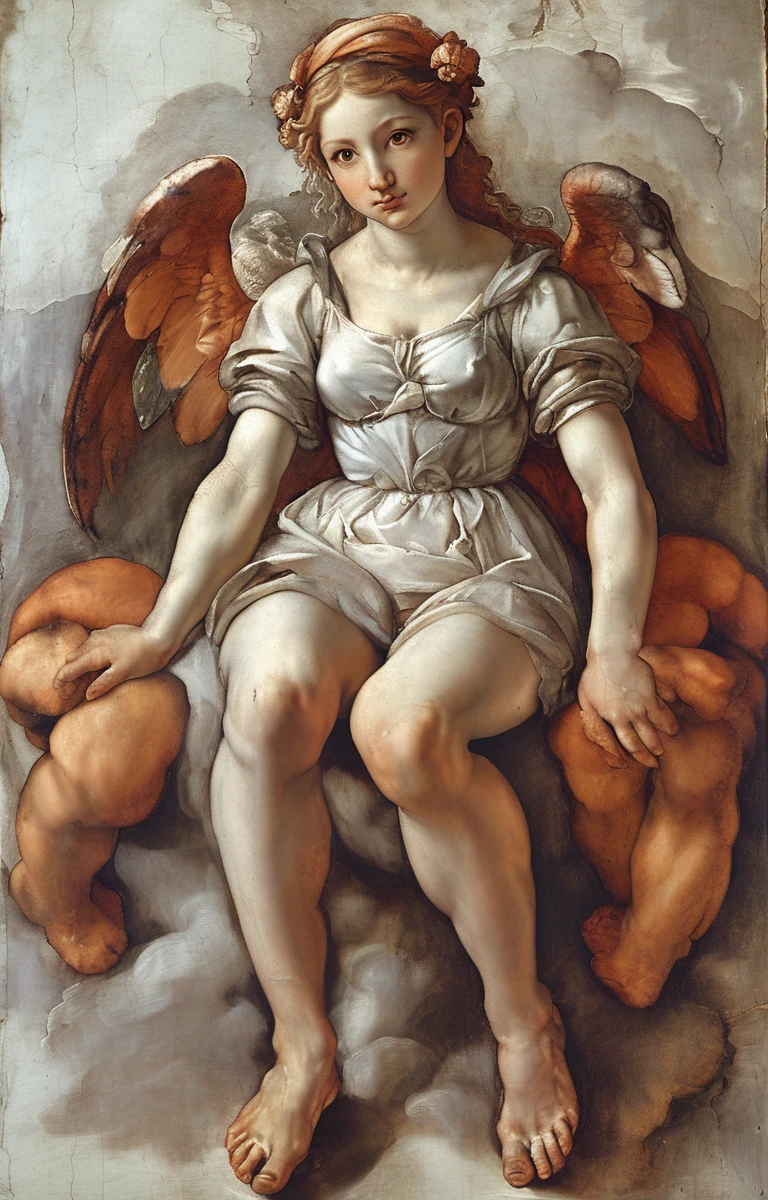 masterpiece,best quality,<lora:tbh193-sdxl:0.9>,illustration,style of Michelangelo Buonarroti, tech genius teenage girl