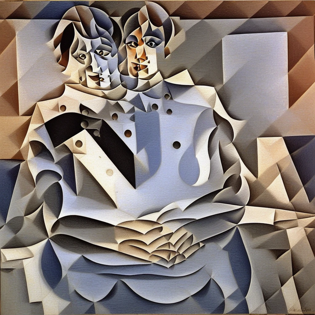 is as if Gris had subjected Legua to a Cubist metamorphosis, of the kind you would like to enjoy. The colors, and turns it into a Cubist dance. It is a visual party where the harlequin is not only dancing; it is moving to the rhythm of Cubism. Imagine a harlequin doing the twist on a record designed by Picasso.