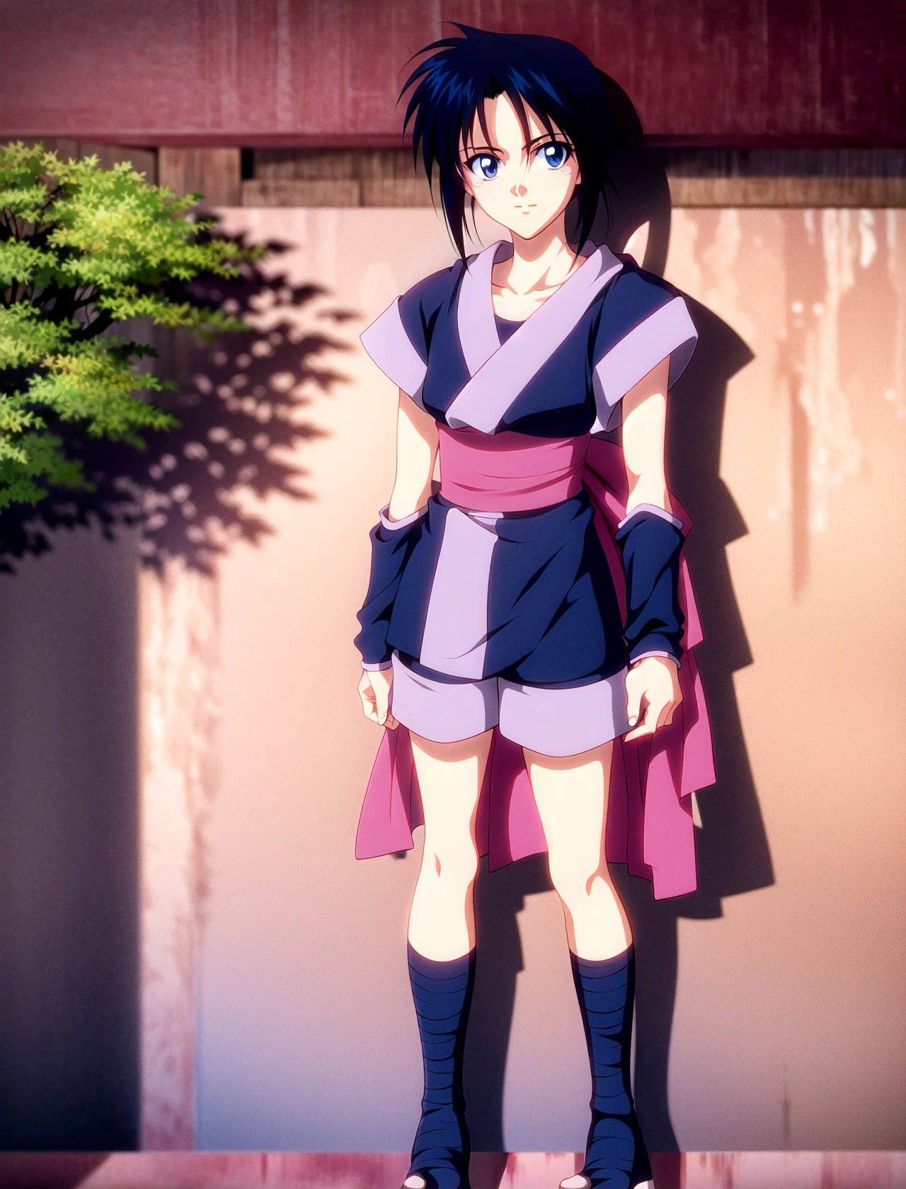 Misao Makimachi, outside, standing <lora:Misao-Makimachi:1>
