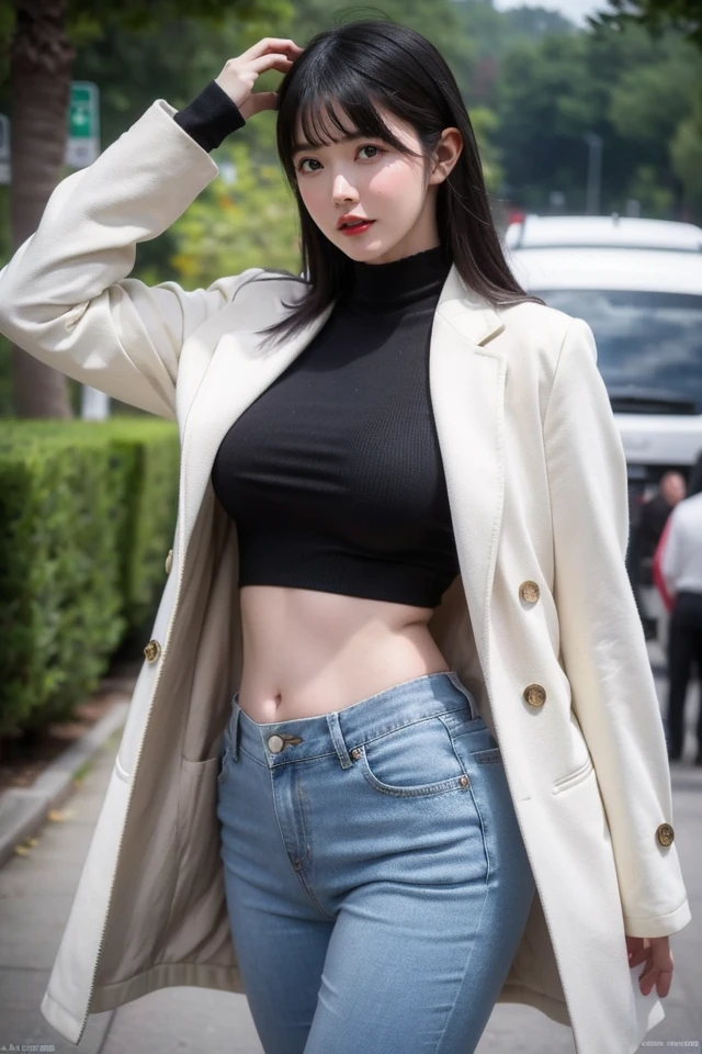 1girl,black hair,solo,pants,long hair,denim,jeans,black eyes,shirt,jacket,looking at viewer,blurry background,white shirt,bangs,cowboy shot,midriff,coat,standing,long sleeves,blur background,
best quality,masterpiece,illustration,Amazing,finely detail,masterpiece,official art,extremely detailed CG unity 8k wallpaper,incredibly absurdres,huge filesize,ultra-detailed,highres,extremely detailed,outdoors,realistic,,<lora:Azusa Onodera_20240602181841:0.8>