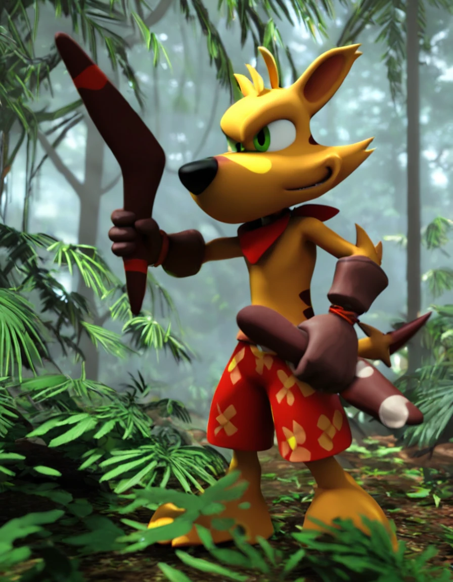 score_9, score_8_up, score_7_up,
source_furry,anthro,3d,
tyt4sm4, boomerang, official_costume, holding object,
jungle background,
 <lora:ty_tasmanian:0.8>