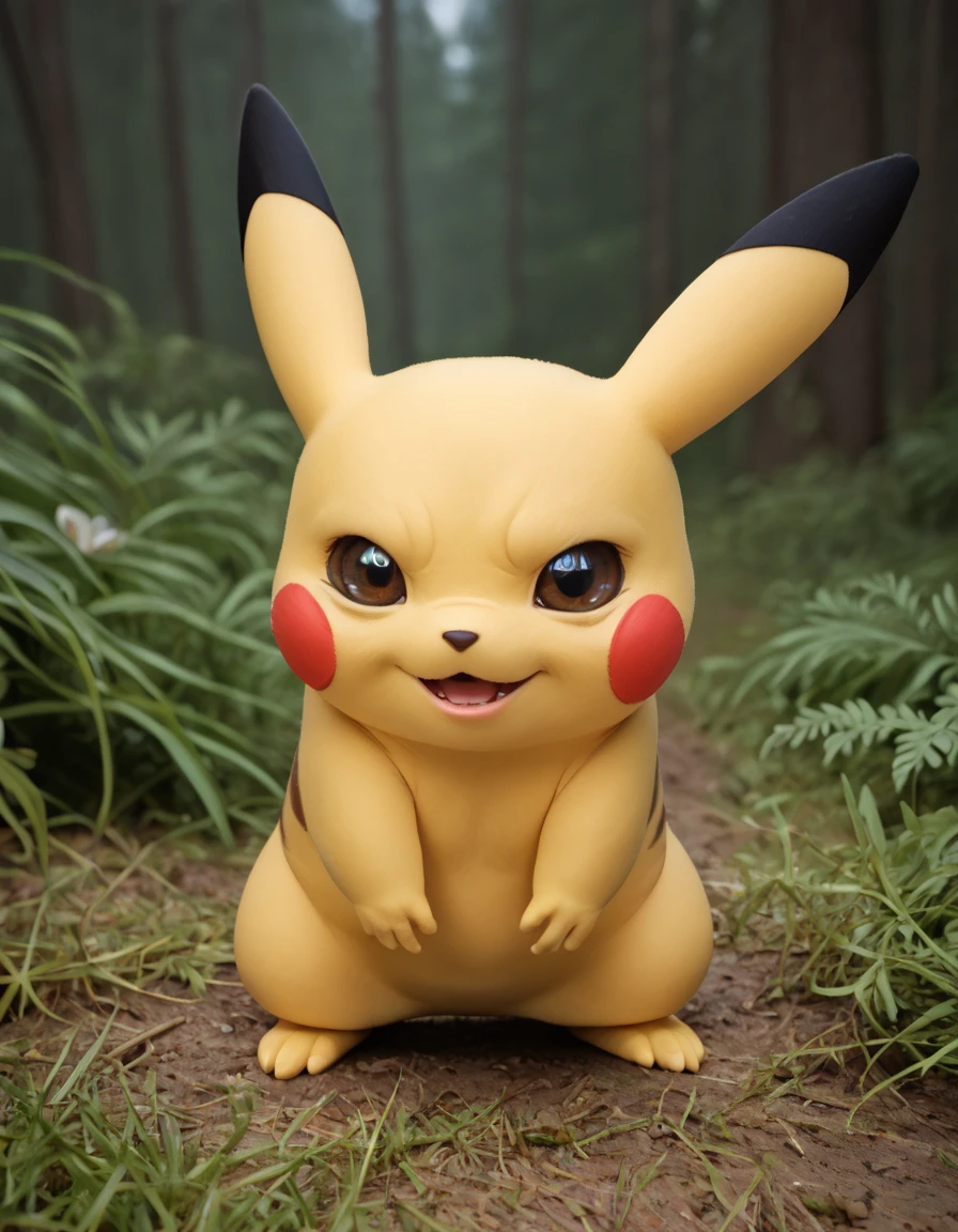 score_9, score_8_up, score_7_up, detaillora, pikachu, pokemon, in forest