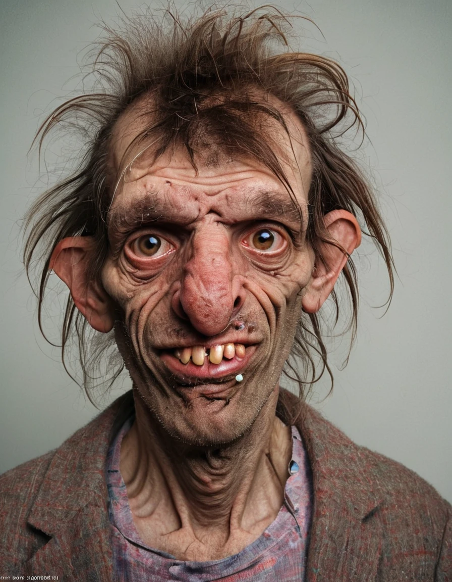 uglylora, 1man, solo, portrait, ugly